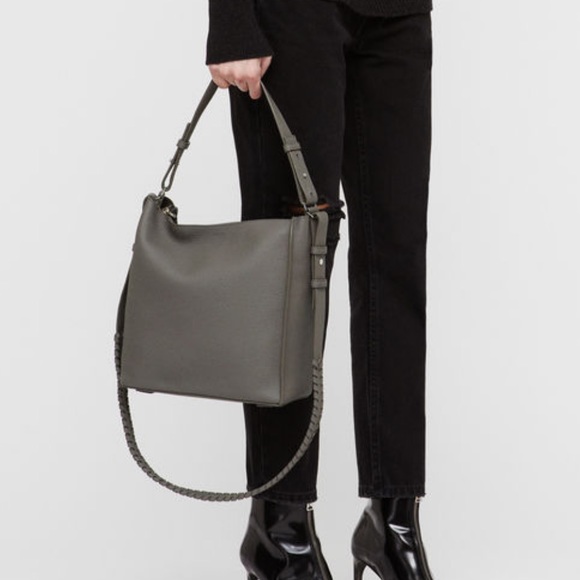 AllSaints Kita Bag Grey Leather - Picture 5 of 13